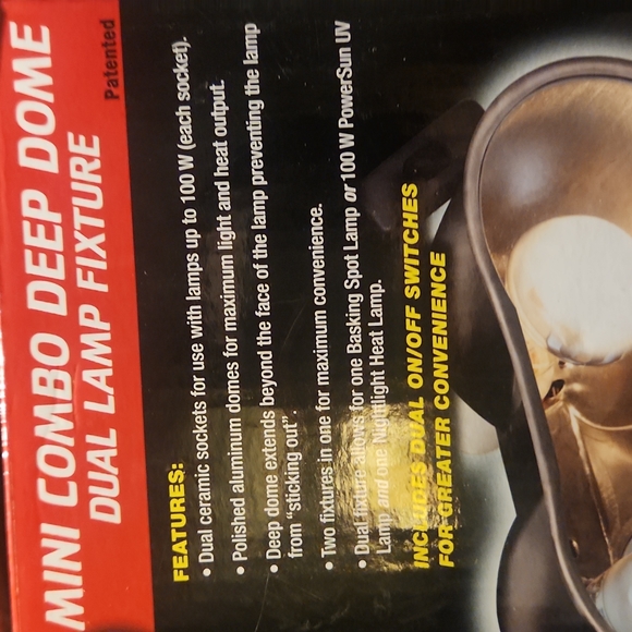 COPY - MINI COMBO DEEP DOME DUAL LAMP FIXTURE - Picture 7 of 8